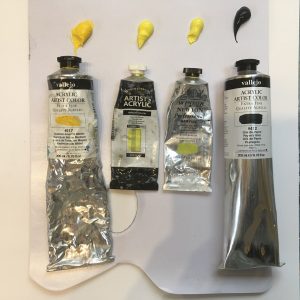 greens using paynes gray and yellows