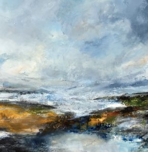 £2,000 Mixed media on canvas. 104 x 104cm. Framed