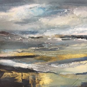 £550 Mixed media on board. 45 x 45cm. Framed