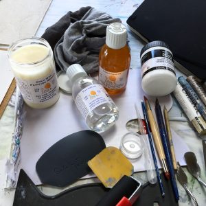Tracey Ross, art workshops, mixed media, cold wax