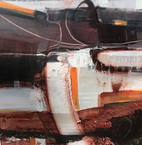 £550 Mixed media on board. 46x45cm. Framed
