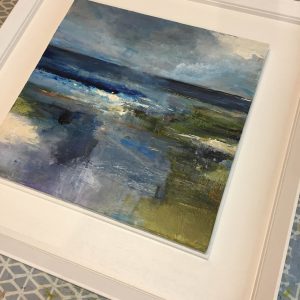 Seascape painting in a frame