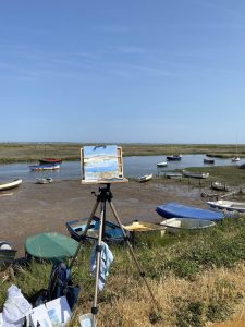 Painting at Morston Quay during Paint Out Norfolk 22