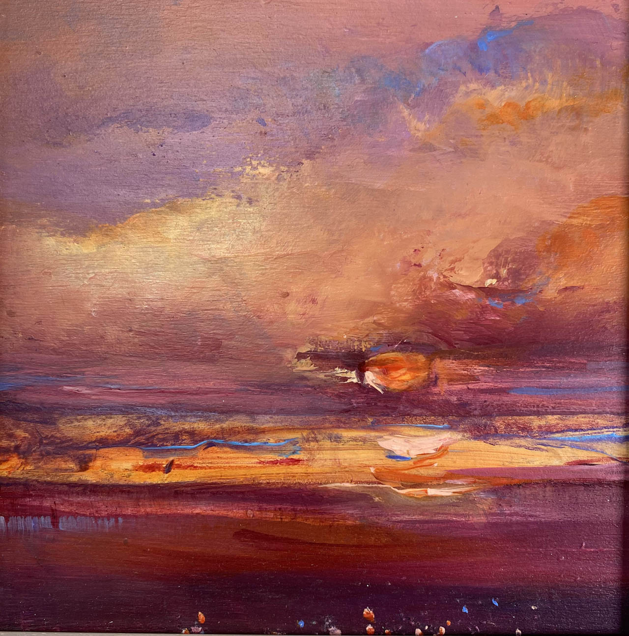 Sunset painting by ©Tracey Ross Artist